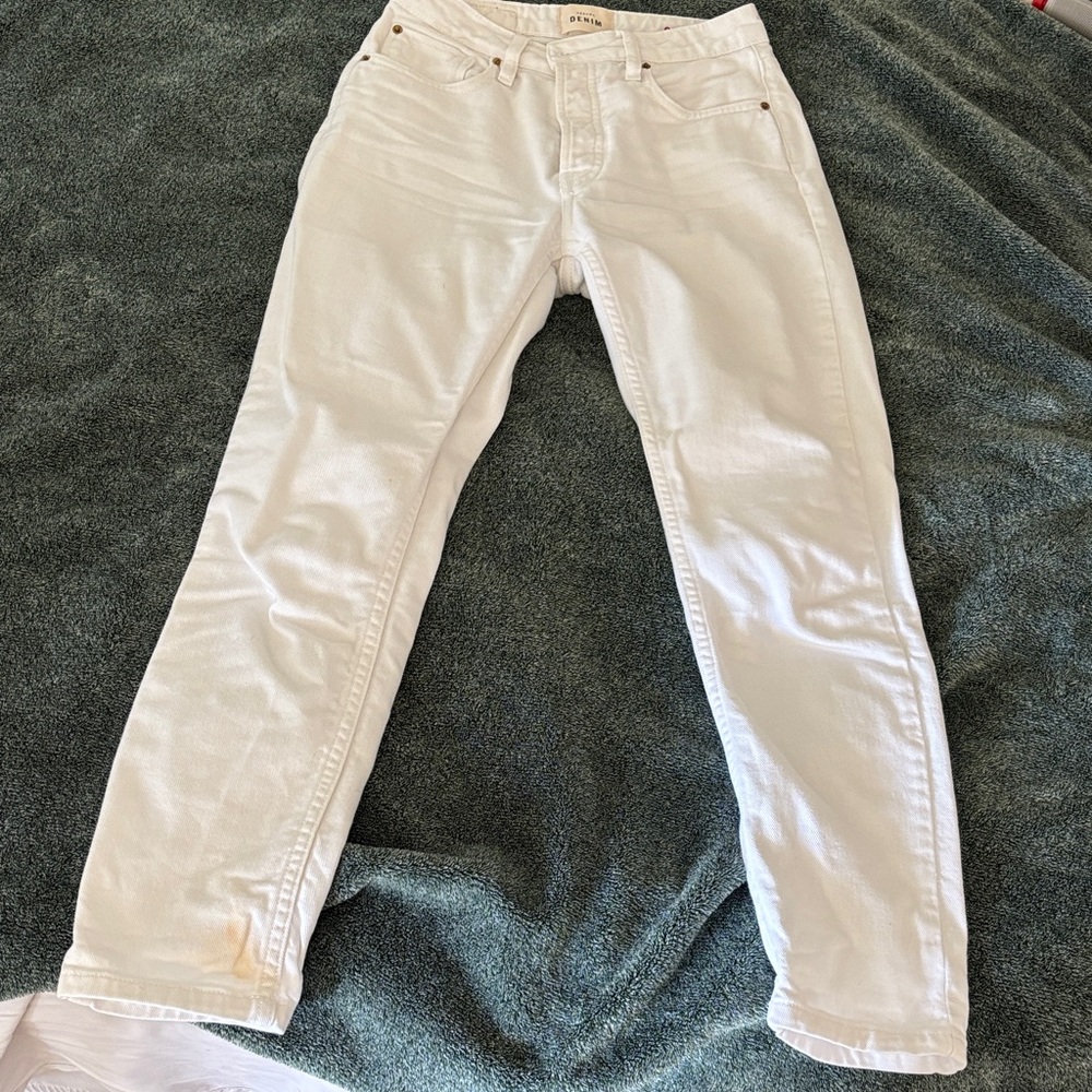 Sezane White Straight Leg Jeans